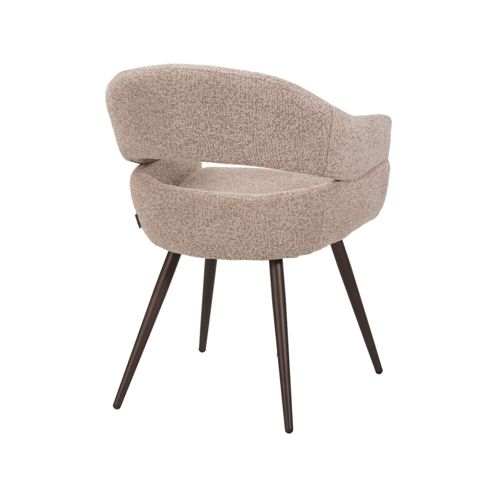 LABEL51 Eetkamerstoelen Pia - Beige - Geweven - One Size