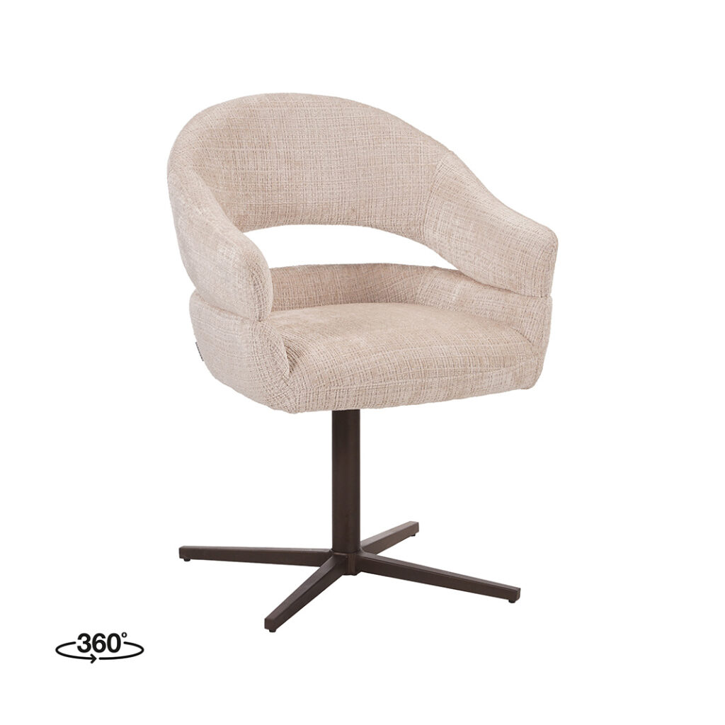 pro_114896_img_9281260 LABEL51 Eetkamerstoelen Donna - Naturel - Chenille - One Size