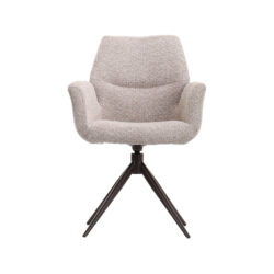 LABEL51 Eetkamerstoelen Epic - Beige - Geweven
