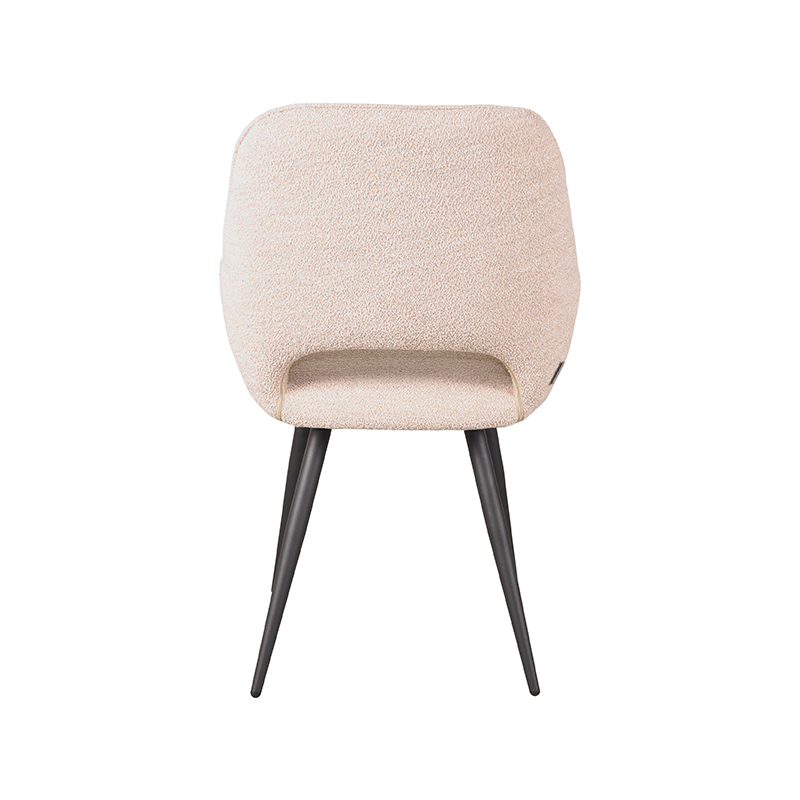pro_79233_img_9142604 LABEL51 Eetkamerstoelen Fer - Naturel - Boucle - Zwart Metalen Frame