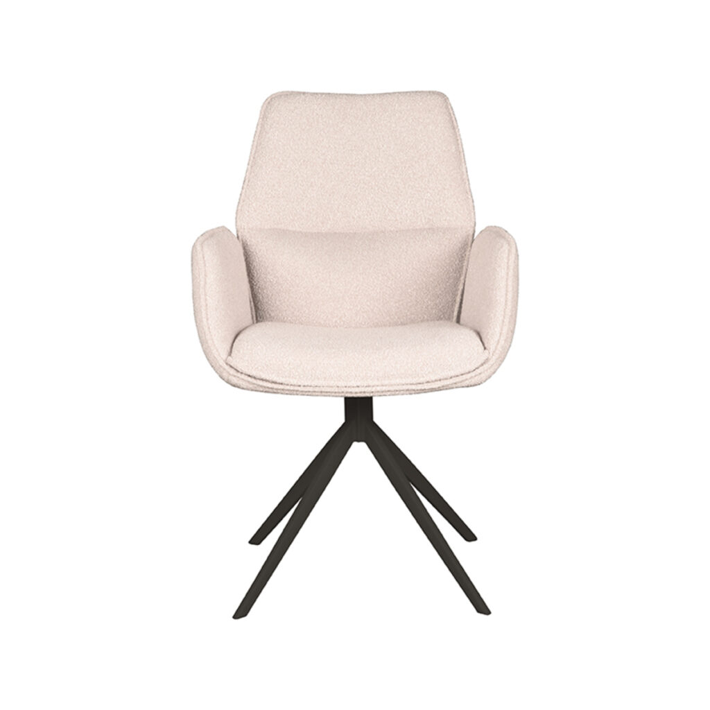 pro_81103_img_9107141 LABEL51 Eetkamerstoelen Mellow - Naturel - Boucle - Zwart Metalen Frame