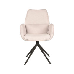 pro_81103_img_9107141 LABEL51 Eetkamerstoelen Mellow - Naturel - Boucle - Zwart Metalen Frame