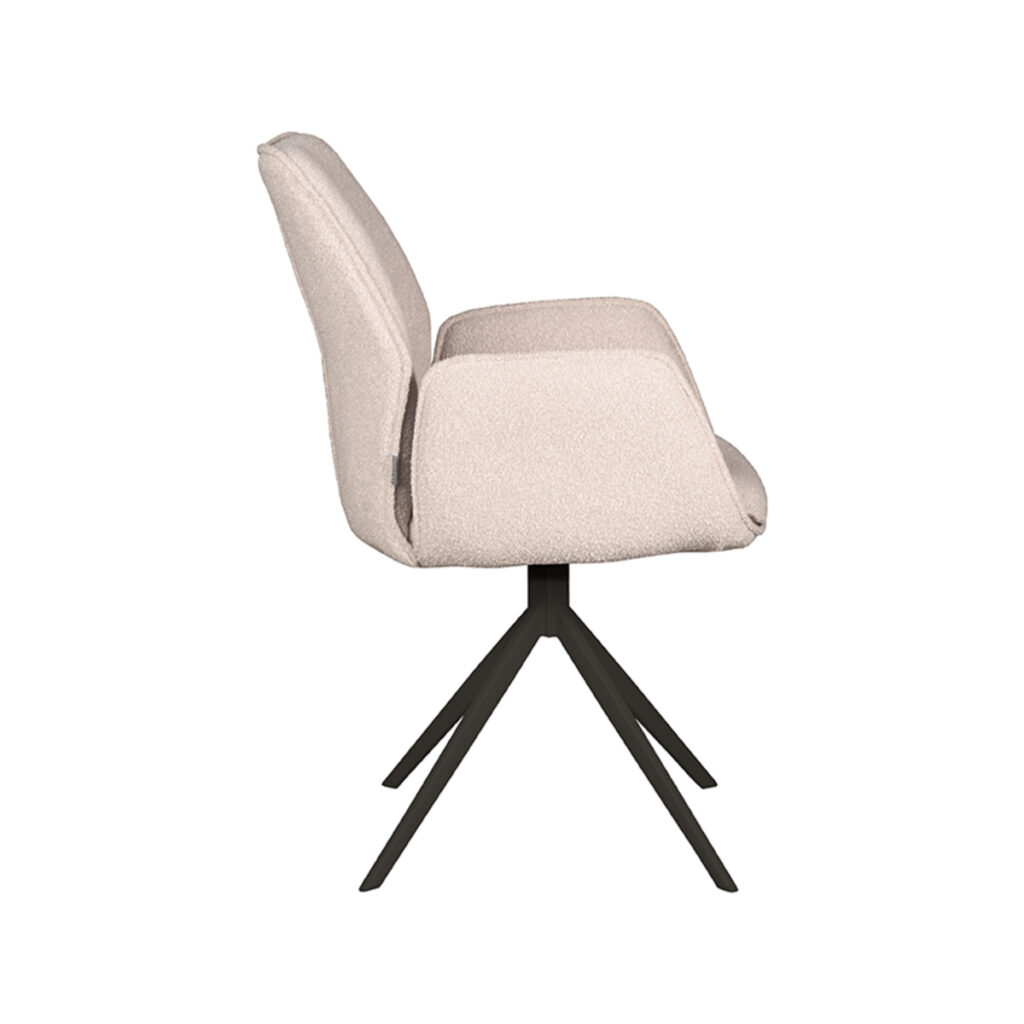 pro_81103_img_9107142 LABEL51 Eetkamerstoelen Mellow - Naturel - Boucle - Zwart Metalen Frame