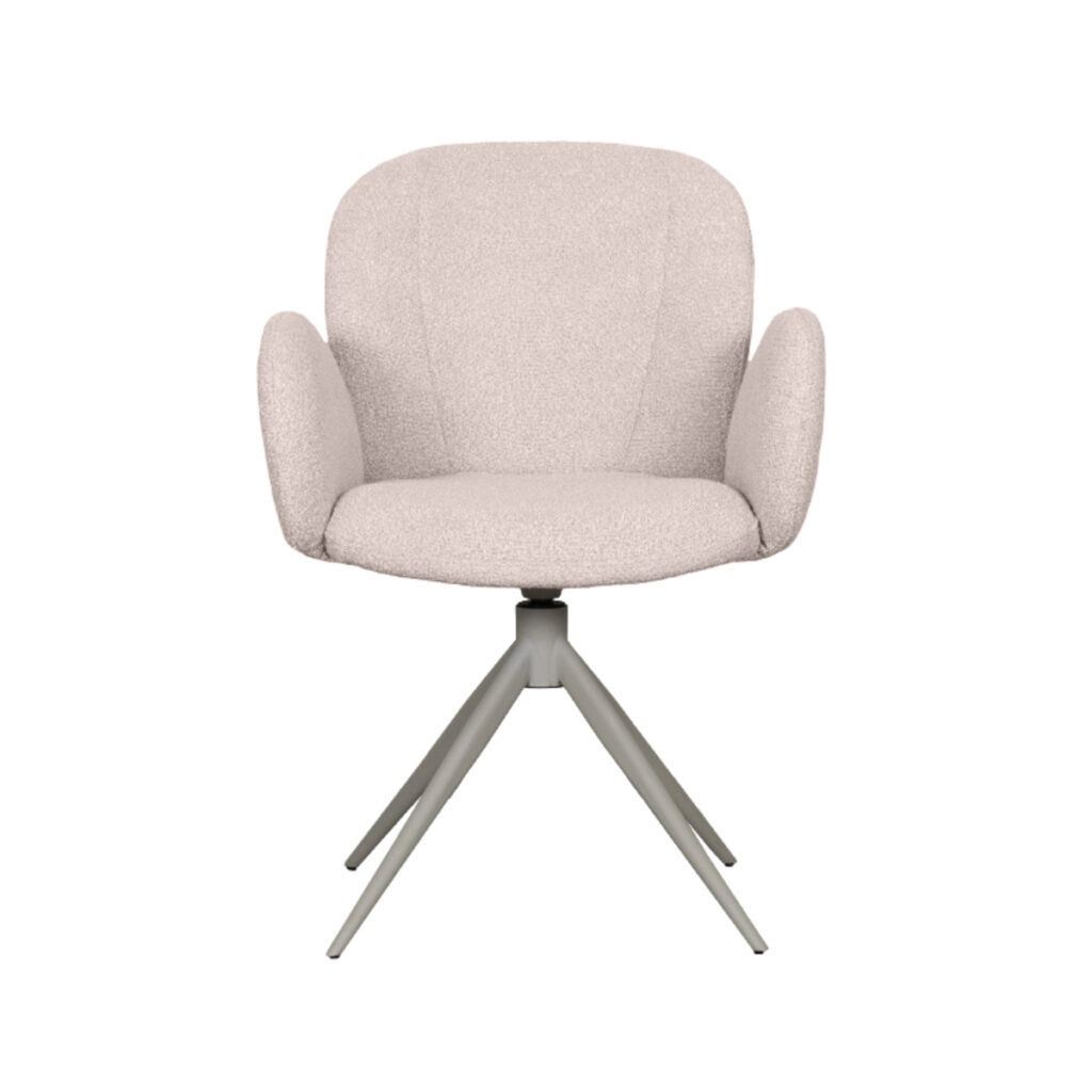 pro_91446_img_9189047 LABEL51 Eetkamerstoelen Kimball - Naturel - Boucle - Taupe Metalen Frame