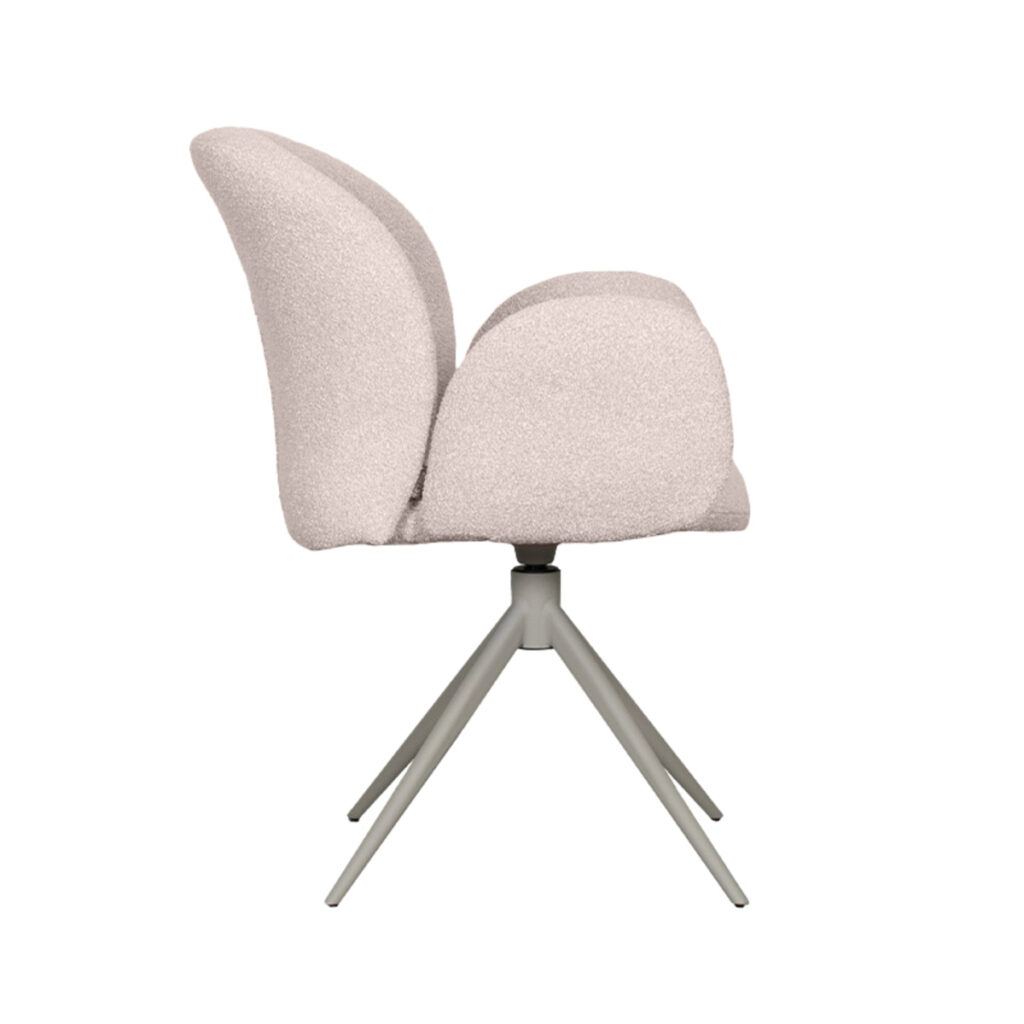 pro_91446_img_9189048 LABEL51 Eetkamerstoelen Kimball - Naturel - Boucle - Taupe Metalen Frame