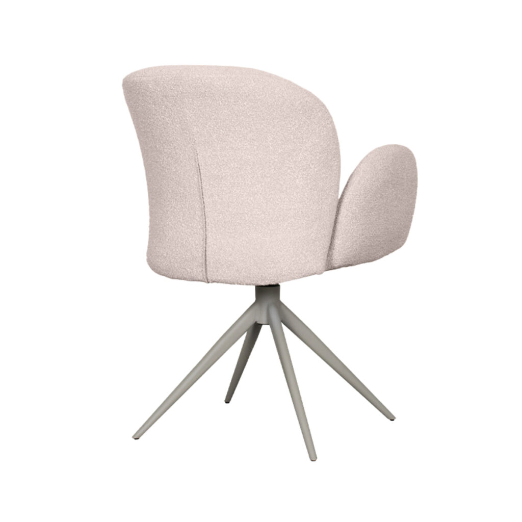 pro_91446_img_9189049 LABEL51 Eetkamerstoelen Kimball - Naturel - Boucle - Taupe Metalen Frame