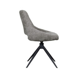 pro_92538_img_9187816 LABEL51 Eetkamerstoelen Marlow - Stone - Chenille - Zwart Metalen Frame