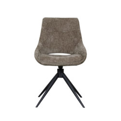 pro_92546_img_9188110 LABEL51 Eetkamerstoelen Marlow - Hunter - Chenille - Zwart Metalen Frame
