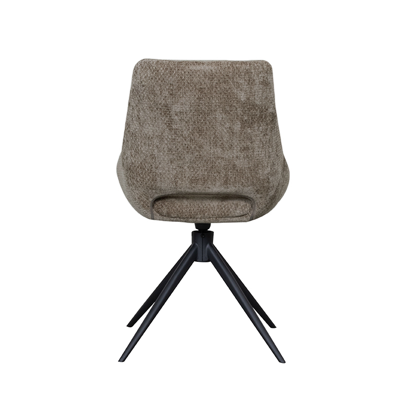pro_92546_img_9188112 LABEL51 Eetkamerstoelen Marlow - Hunter - Chenille - Zwart Metalen Frame