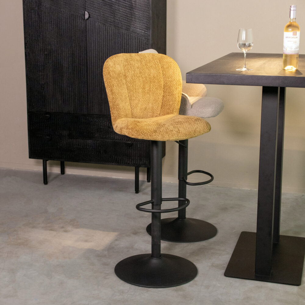 LABEL51 Barkrukken Vino - Mustard - Elite - Gaslift