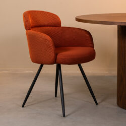 pro_92567_img_9141946 LABEL51 Eetkamerstoelen Dinner - Rust - Geweven - Zwart Metalen Frame