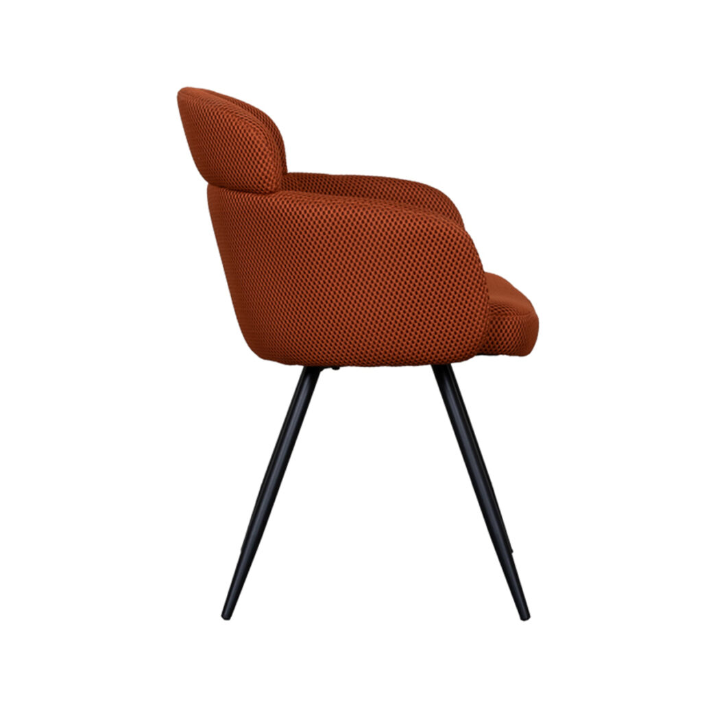 pro_92567_img_9141948 LABEL51 Eetkamerstoelen Dinner - Rust - Geweven - Zwart Metalen Frame