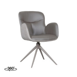 pro_92571_img_9188023 LABEL51 Eetkamerstoelen Lasse - Forest - Kunstleder - Taupe Metalen Frame
