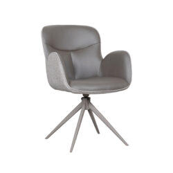 pro_92571_img_9188024 LABEL51 Eetkamerstoelen Lasse - Forest - Kunstleder - Taupe Metalen Frame