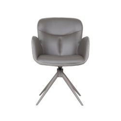 pro_92571_img_9188025 LABEL51 Eetkamerstoelen Lasse - Forest - Kunstleder - Taupe Metalen Frame