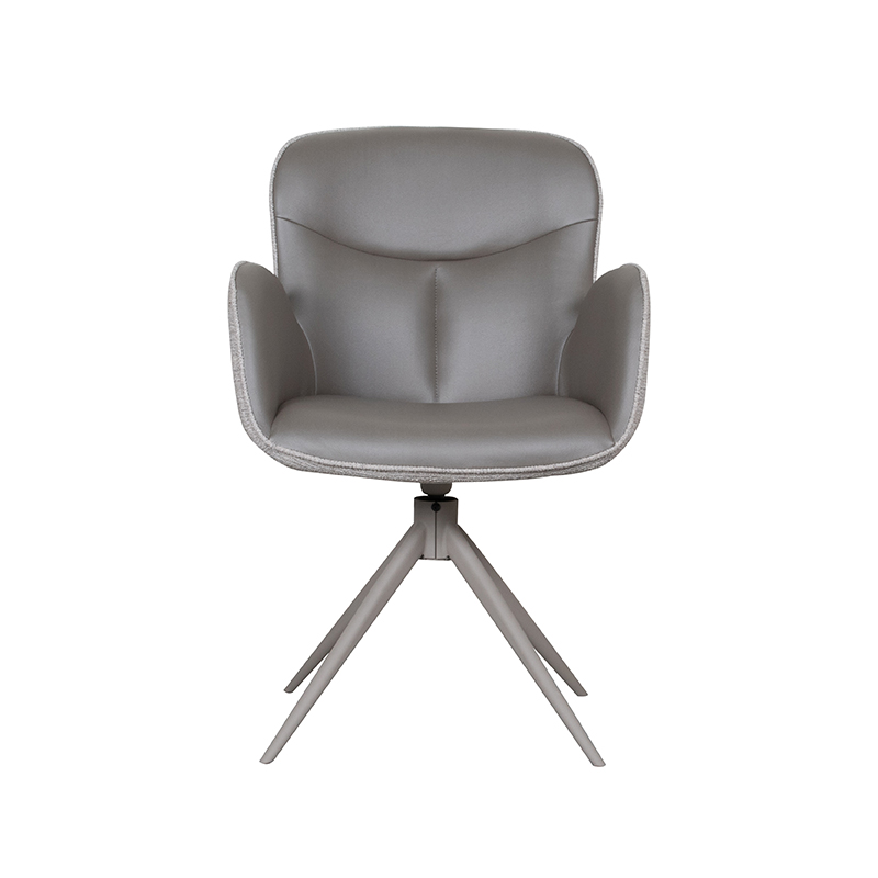 pro_92571_img_9188025 LABEL51 Eetkamerstoelen Lasse - Forest - Kunstleder - Taupe Metalen Frame