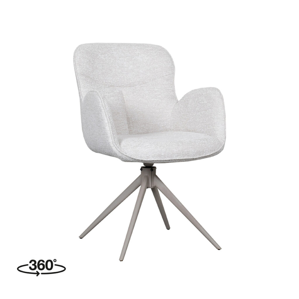 pro_92572_img_9188074 LABEL51 Eetkamerstoelen Lasse - Naturel - Geweven - Taupe Metalen Frame