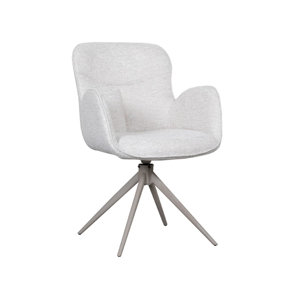 pro_92572_img_9188075 LABEL51 Eetkamerstoelen Lasse - Naturel - Geweven - Taupe Metalen Frame