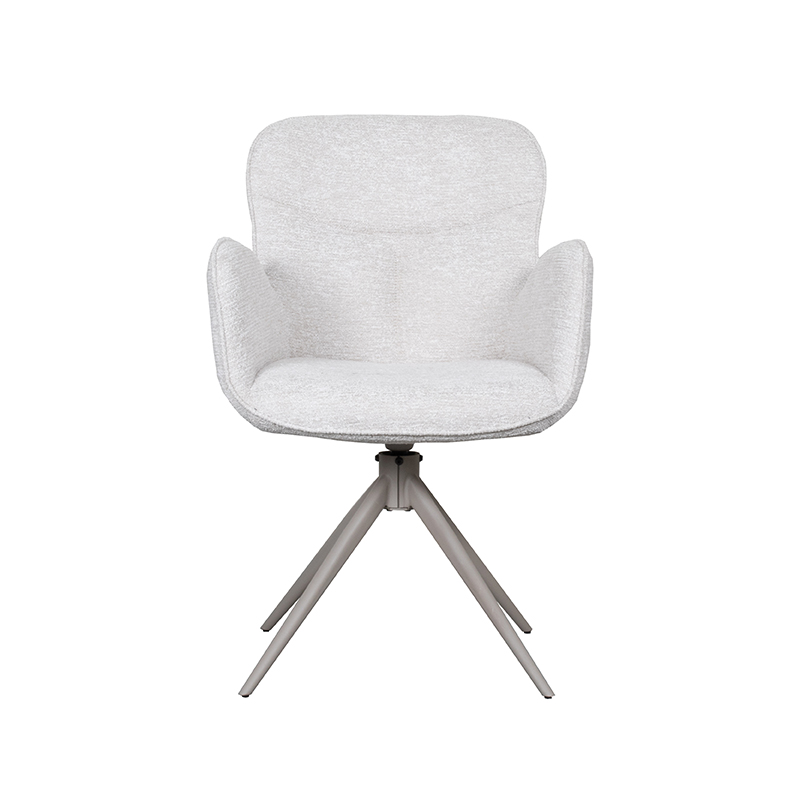 pro_92572_img_9188076 LABEL51 Eetkamerstoelen Lasse - Naturel - Geweven - Taupe Metalen Frame