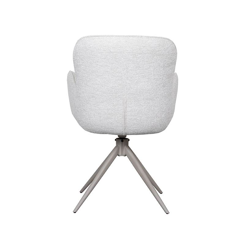 pro_92572_img_9188078 LABEL51 Eetkamerstoelen Lasse - Naturel - Geweven - Taupe Metalen Frame