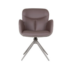 pro_92573_img_9189124 LABEL51 Eetkamerstoelen Lasse - Bruin - Kunstleder - Taupe Metalen Frame