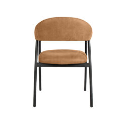 pro_92671_img_9145886 LABEL51 Eetkamerstoelen Amaze - Cognac - Kunstleder - Zwart Metalen Frame