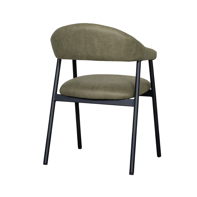 pro_92672_img_9144833 LABEL51 Eetkamerstoelen Amaze - Moss - Kunstleder - Zwart Metalen Frame