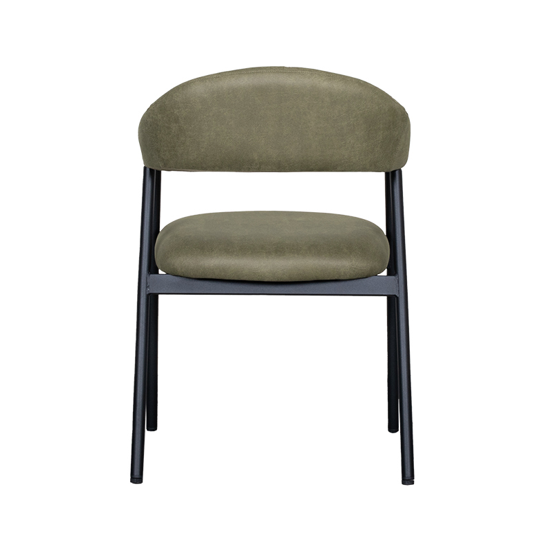 pro_92672_img_9144834 LABEL51 Eetkamerstoelen Amaze - Moss - Kunstleder - Zwart Metalen Frame