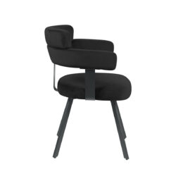 pro_92677_img_9143932 LABEL51 Eetkamerstoelen Bardio - Zwart - Velvet - Zwart Metalen Frame