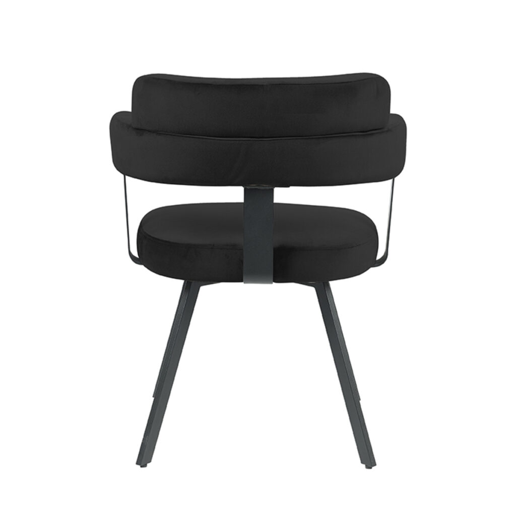 pro_92677_img_9143933 LABEL51 Eetkamerstoelen Bardio - Zwart - Velvet - Zwart Metalen Frame