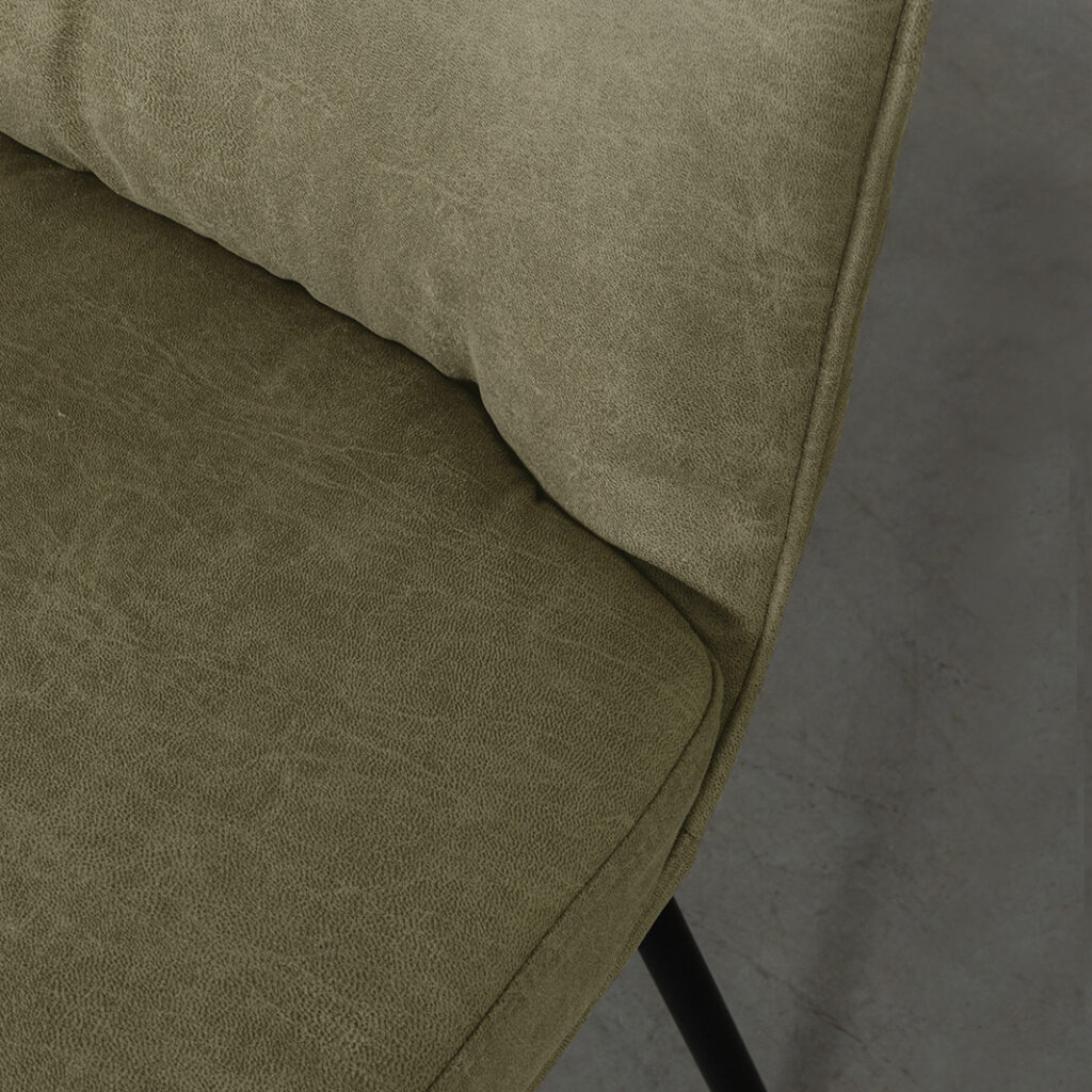 pro_92686_img_9143872 LABEL51 Eetkamerstoelen Lennon - Moss - Kunstleder - Zwart Metalen Frame