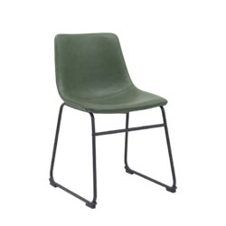 pro_92691_img_9144227 LABEL51 Eetkamerstoelen Risto - Hunter - Kunstleder - Zwart Metalen Frame