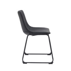 pro_92692_img_9144224 LABEL51 Eetkamerstoelen Risto - Zwart - Kunstleder - Zwart Metalen Frame