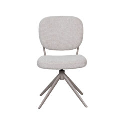 LABEL51 Eetkamerstoelen Geneva - Naturel - Boucle - Taupe Metalen Frame