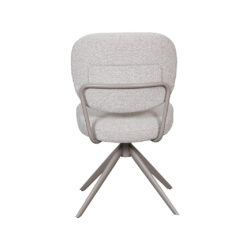 LABEL51 Eetkamerstoelen Geneva - Naturel - Boucle - Taupe Metalen Frame