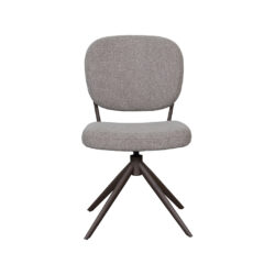 LABEL51 Eetkamerstoelen Geneva - Mushroom - Boucle - Brons Metalen Frame