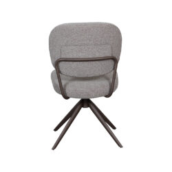 LABEL51 Eetkamerstoelen Geneva - Mushroom - Boucle - Brons Metalen Frame