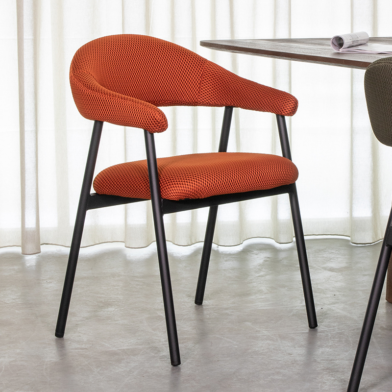 pro_92752_img_9143380 LABEL51 Eetkamerstoelen Amaze - Rust - Geweven - Zwart Metalen Frame