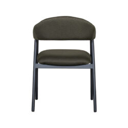 LABEL51 Eetkamerstoelen Amaze - Hunter - Geweven - Zwart Metalen Frame