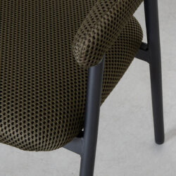 LABEL51 Eetkamerstoelen Amaze - Hunter - Geweven - Zwart Metalen Frame