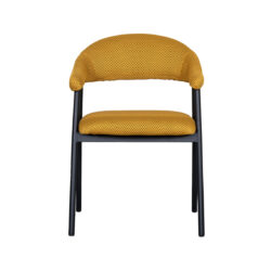 pro_92754_img_9145871 LABEL51 Eetkamerstoelen Amaze - Oker - Geweven - Zwart Metalen Frame