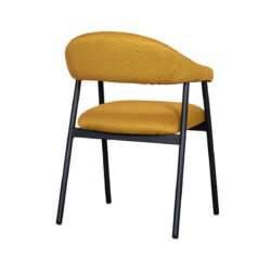 pro_92754_img_9145873 LABEL51 Eetkamerstoelen Amaze - Oker - Geweven - Zwart Metalen Frame
