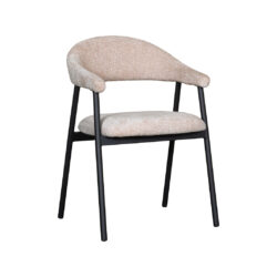 pro_92756_img_9143431 LABEL51 Eetkamerstoelen Amaze - Clay - Chenille - Zwart Metalen Frame