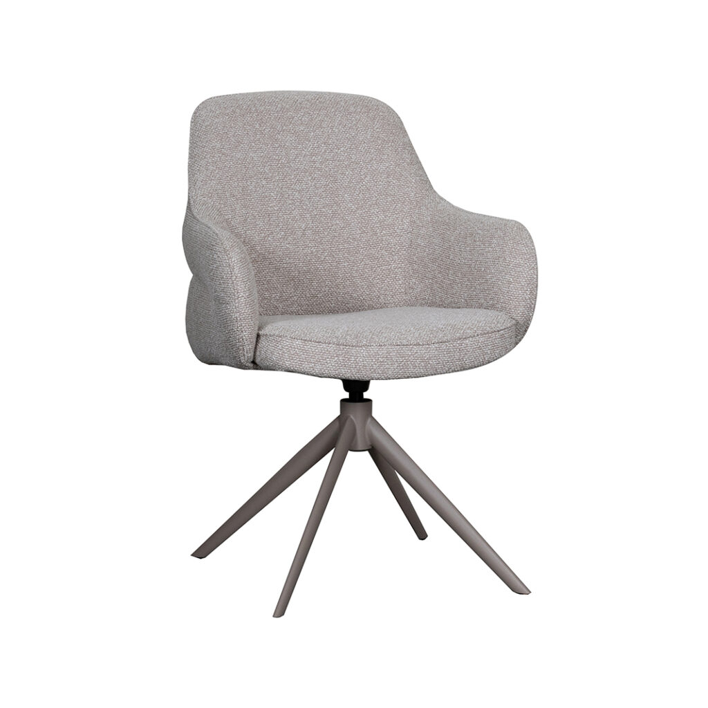 pro_92791_img_9209333 LABEL51 Eetkamerstoelen Bern - Naturel - Boucle - Taupe Metalen Frame