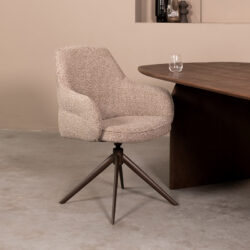 pro_92794_img_9188149 LABEL51 Eetkamerstoelen Bern - Mushroom - Boucle - Brons Metalen Frame