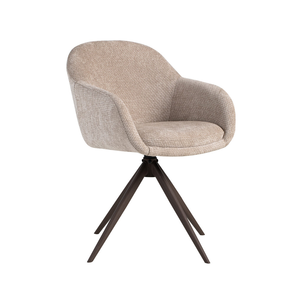 pro_94597_img_9233501 LABEL51 Eetkamerstoelen Fiby - Clay - Chenille - Brons Metalen Frame