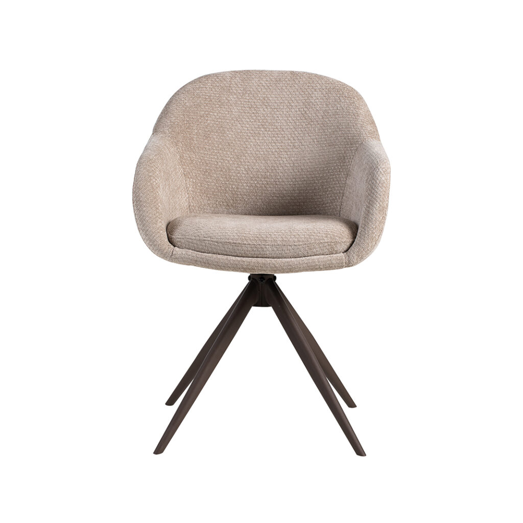 pro_94597_img_9233502 LABEL51 Eetkamerstoelen Fiby - Clay - Chenille - Brons Metalen Frame