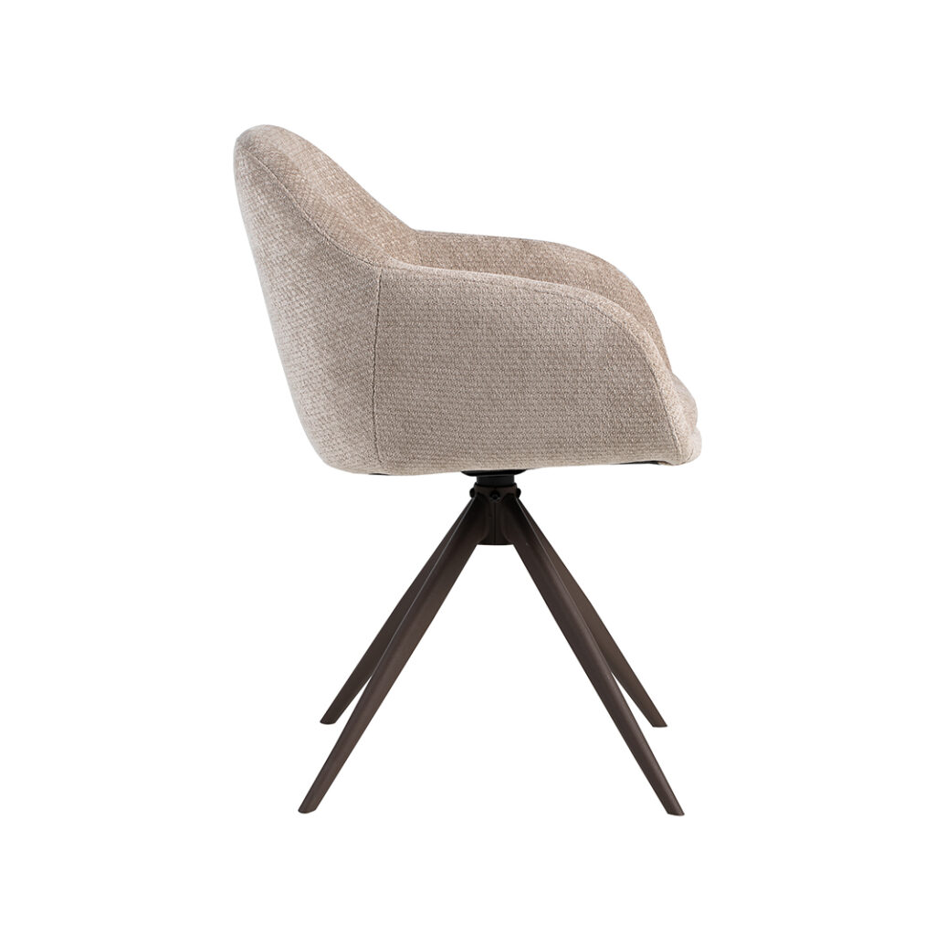 pro_94597_img_9233503 LABEL51 Eetkamerstoelen Fiby - Clay - Chenille - Brons Metalen Frame