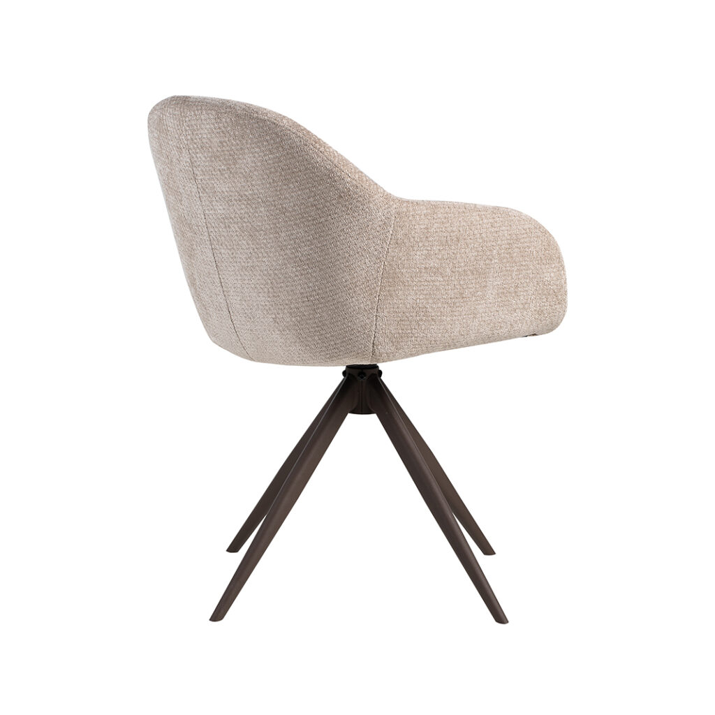 pro_94597_img_9233504 LABEL51 Eetkamerstoelen Fiby - Clay - Chenille - Brons Metalen Frame