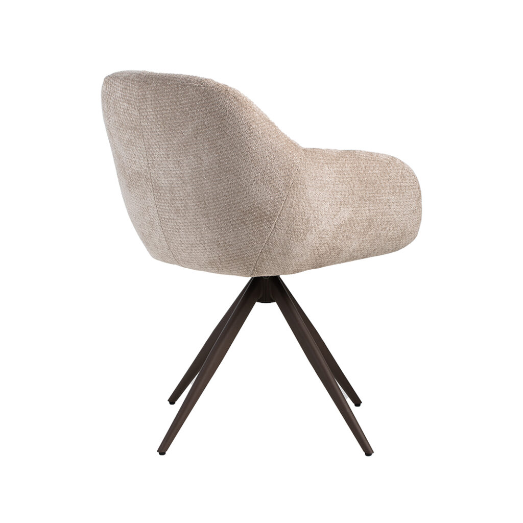 pro_94600_img_9233560 LABEL51 Eetkamerstoelen Esma - Clay - Chenille - Brons Metalen Frame